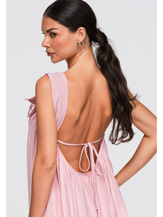 Ombre Ombre Sukienka letnia OW-DLR-E0014 Różowy Loose Fit