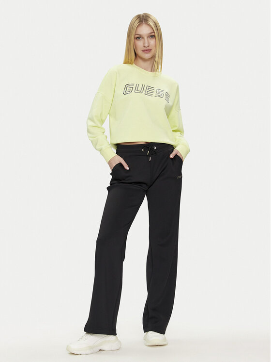 Guess Guess Majica dugih rukava Skylar V4GQ07 K8802 Zelena Relaxed Fit