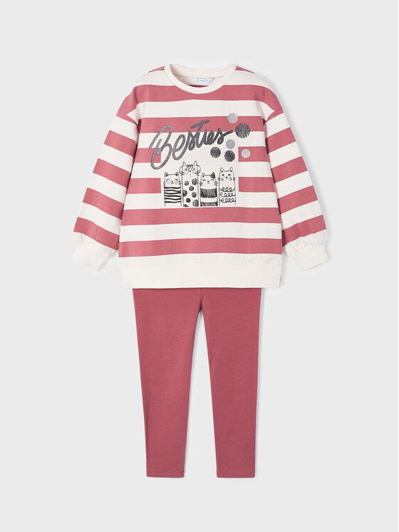 Completo felpa e leggings 4776 Rosso Regular Fit