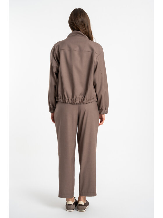 CLICK CLICK Kurtka przejściowa 71-0113 Brązowy Boxy Fit