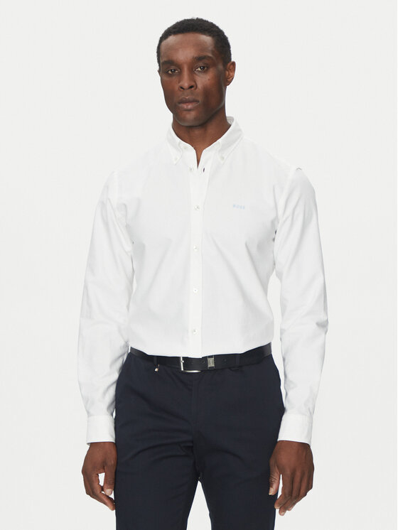 BOSS Košeľa H-Roan 50521996 Biela Slim Fit