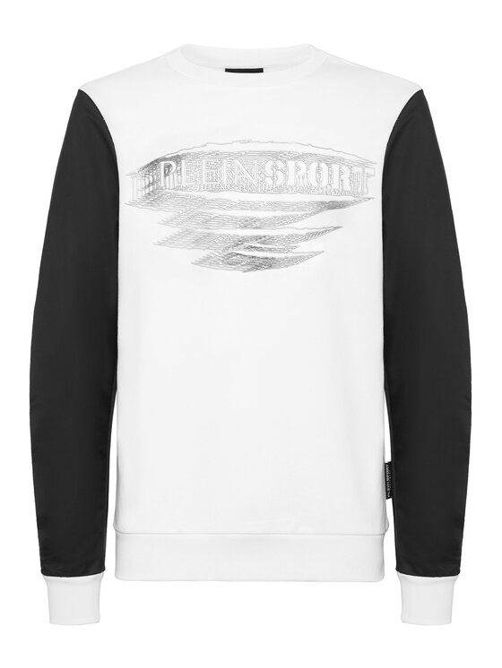 Plein Sport Plein Sport Longsleeve 13093 Biały Regular Fit