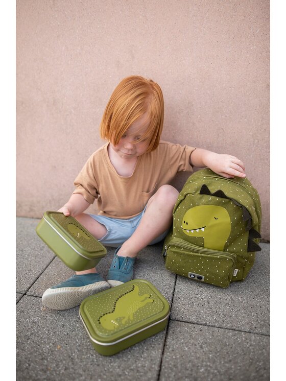 Trixie Baby Trixie Baby Lunchbox Mały stalowy lunch box - Dinozaur Zielony