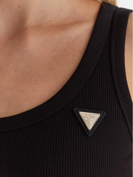 Guess Guess Top Colette V4YP06 K8RT2 Schwarz Slim Fit