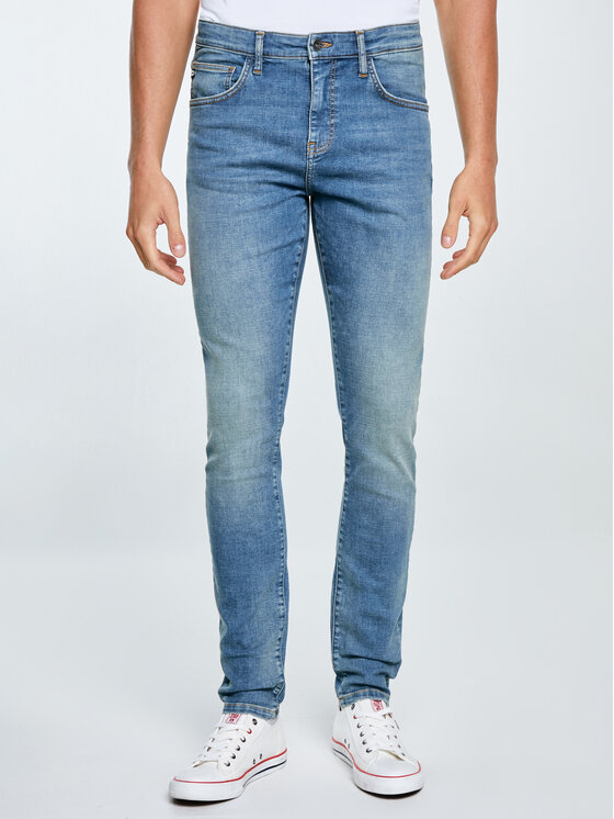BIG STAR BIG STAR Jeansy DERIC HIGH WAIST Niebieski Skinny Fit