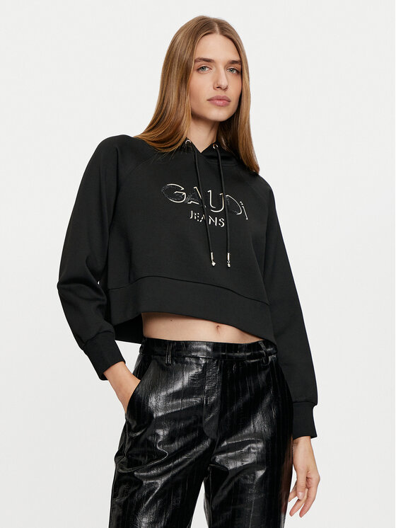 Gaudi Gaudi Суитшърт 421BD64010 Черен Regular Fit
