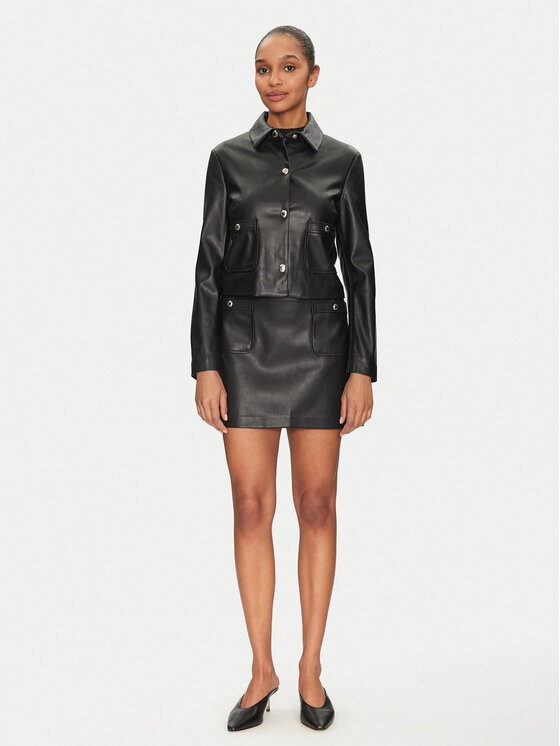 Morgan Morgan Giacca in similpelle 251-GKISS Nero Regular Fit