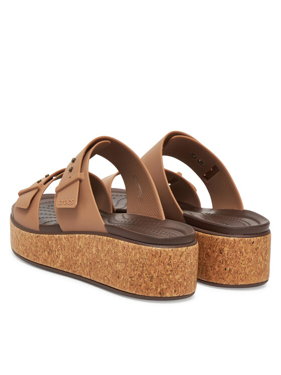 Crocs Crocs Šľapky Brooklyn Cork Buckle 211252 Béžová