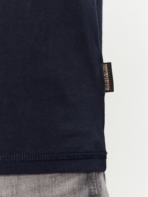 Napapijri Napapijri Тишърт S-Kreis NP0A4HQR Тъмносин Regular Fit