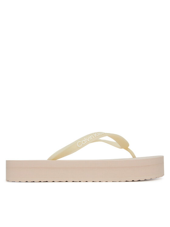 Calvin Klein Jeans Calvin Klein Jeans Japonki Beach Sandal Flatform Tpu YW0YW01830 Beżowy