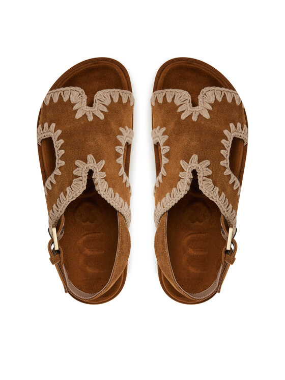 Mou Mou Sandali Low bio sandal MU.SW631006A Rjava
