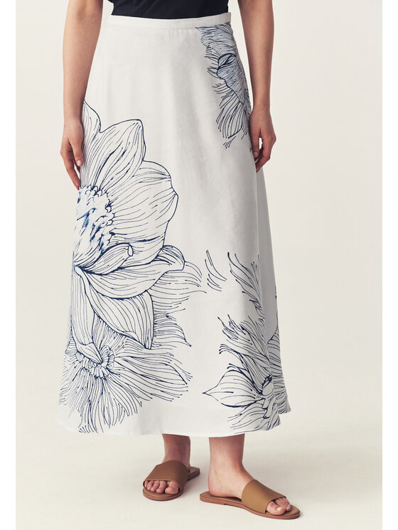TATUUM TATUUM Spódnica maxi TOSITA Biały A-Line Fit