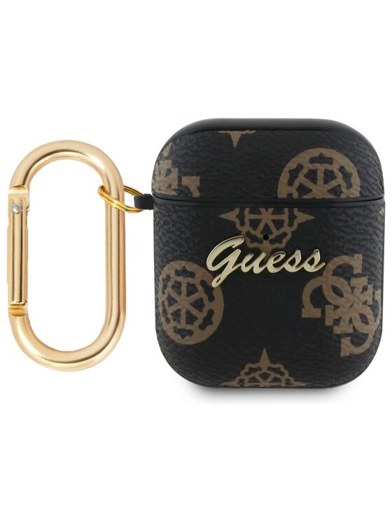 Guess Guess Etui na słuchawki AirPods 1/2 - 4G Hook Czarny