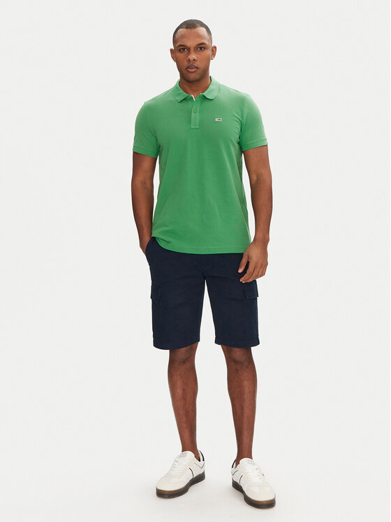 Tommy Jeans Tommy Jeans Polo DM0DM20676 Zielony Slim Fit