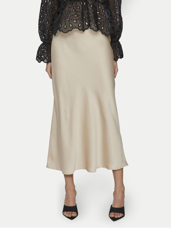 Vila Vila Миди пола Elliette 14084182 Бежов Regular Fit