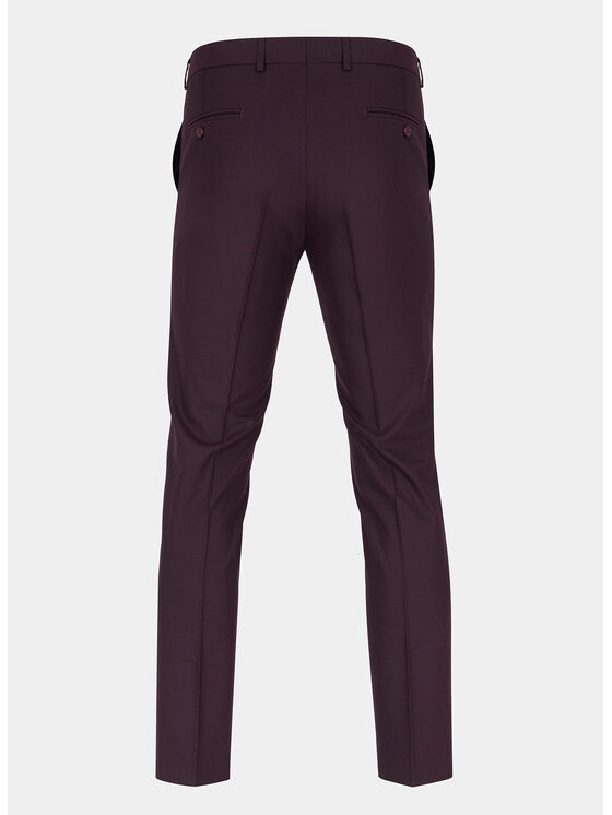 Pako Lorente Pako Lorente Spodnie garniturowe P21WF-6G-065 Bordowy Slim Fit