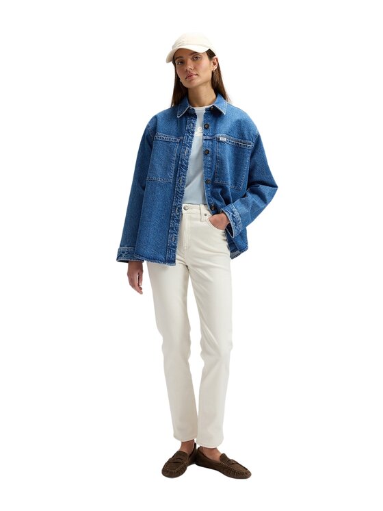 Lee Lee Jeansy Carol Biały Regular Fit