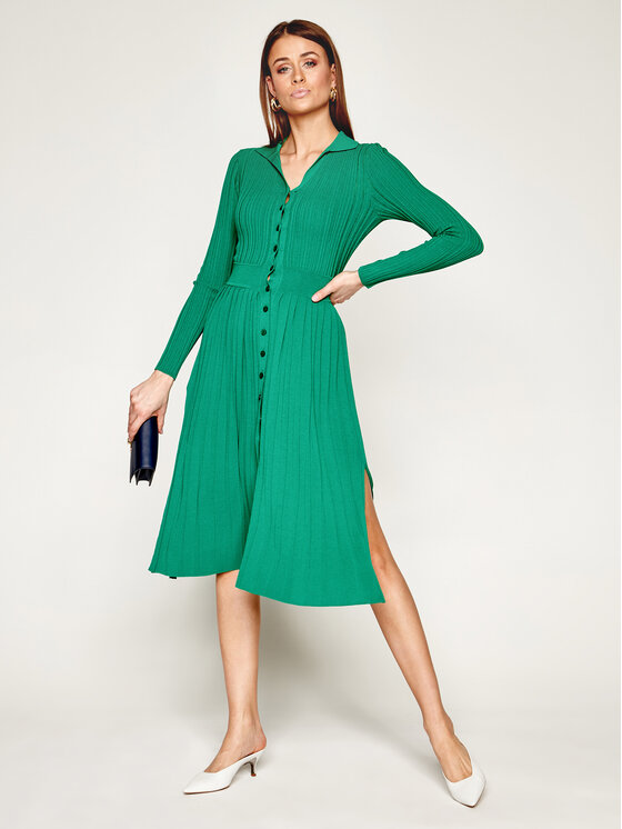 PINKO Pinko Sukienka dzianinowa Kylie PE 20 PRR 1N12RU Y6HK Zielony Regular Fit