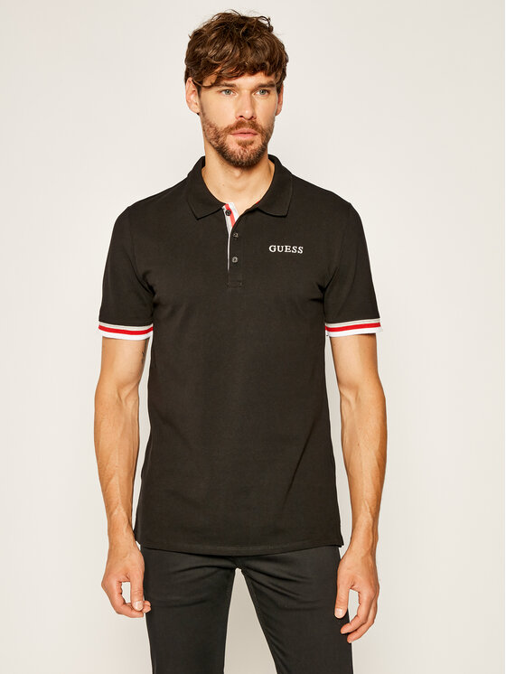 Guess Polo Clancy M0YP51 K9WF1 Nero Slim Fit • Modivo.it