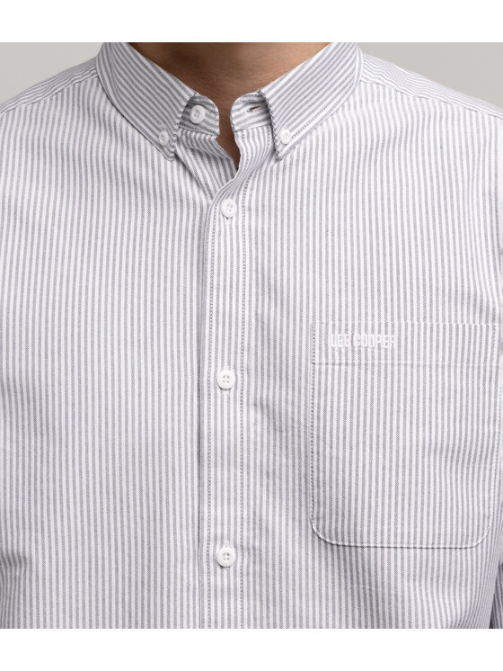 Lee Cooper Lee Cooper Koszula LLOYD OXFORD Szary Comfort Fit
