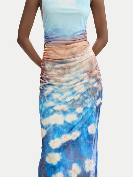 Desigual Desigual Rochie de vară Celeste 26SWVK28 Albastru Slim Fit