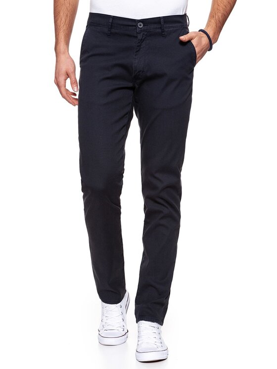 Wrangler Wrangler Chinosy CHINO Niebieski Slim Fit