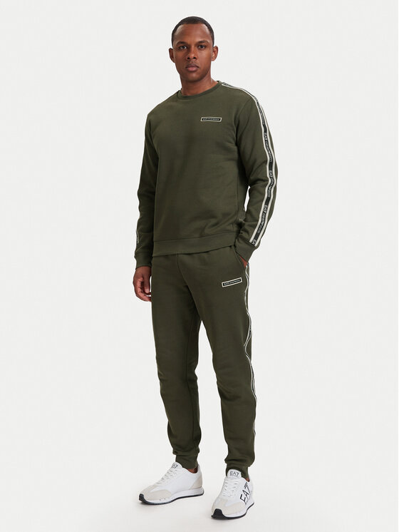 EA7 Emporio Armani EA7 Emporio Armani Mikina 7M002195 AF10377 U7014 Tmavě zelená Regular Fit