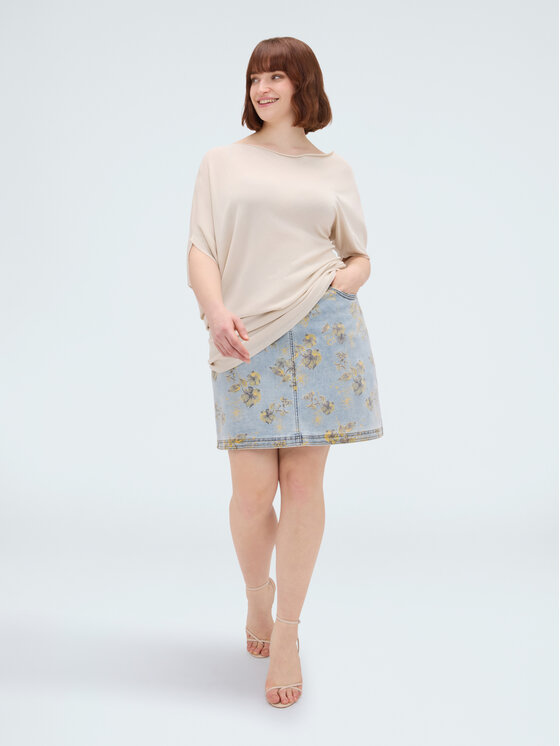 Fiorella Rubino Fiorella Rubino Sweter M247E002269N011 Kremowy Flared Fit