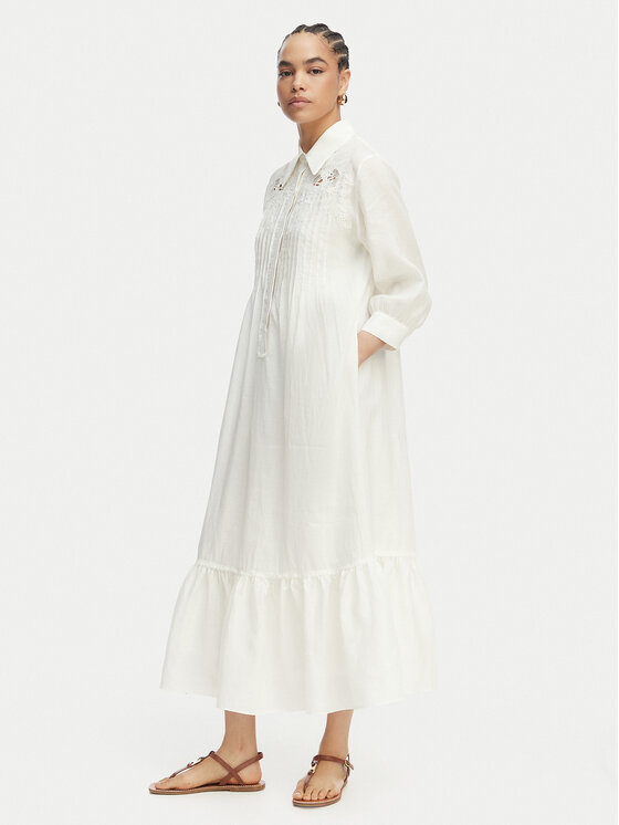 Luisa Spagnoli Luisa Spagnoli Сукня-сорочка Parisi 543104 Кремовий Regular Fit