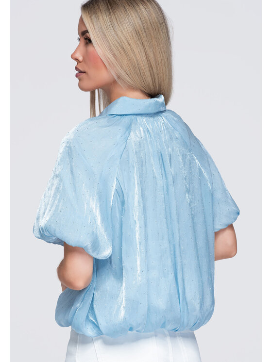 Ombre Ombre Koszula OW-SH-E0068 Niebieski Loose Fit