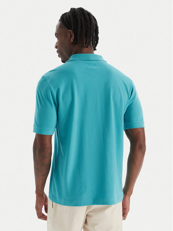 Kappa Kappa Polo Logo Sharas Mss 302B3D0 Turkusowy Regular Fit