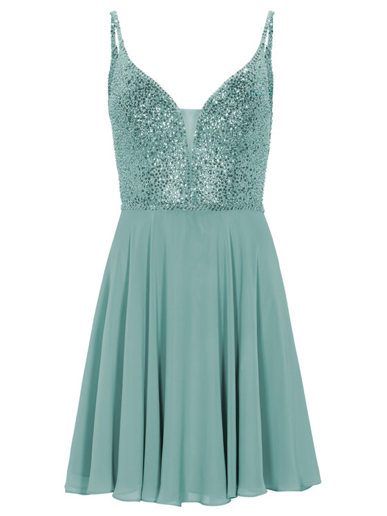 Swing Swing Koktel haljina 5AE19300 Zelena Regular Fit