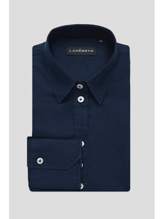 Lancerto Lancerto Koszula Meril KO073125000008 Granatowy Slim Fit