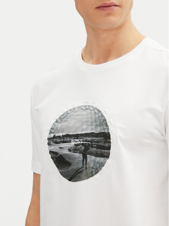 BOSS BOSS T-Shirt Graphic Heritage 50537847 Biały Regular Fit