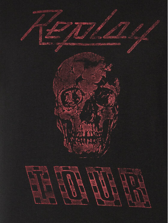REPLAY Replay T-Shirt M6761.000.23608P Czarny Regular Fit
