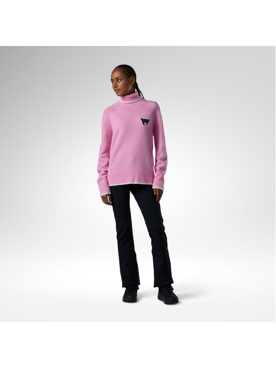 Rossignol Rossignol Golf W Jcc Graphic Turtle Neck Swea Różowy Relaxed Fit