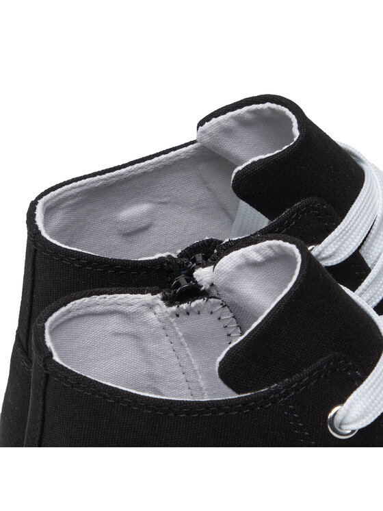 Tommy Hilfiger Tommy Hilfiger Sneakers aus Stoff Higt Top Lace-Up Sneaker T3X4-32209-0890 S Schwarz