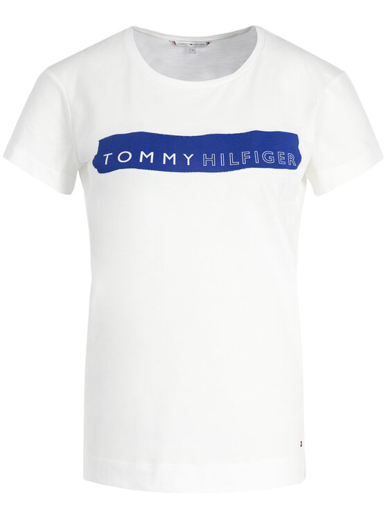 Tommy Hilfiger Tommy Hilfiger T-Shirt Bille Round WW0WW25177 Λευκό Regular Fit