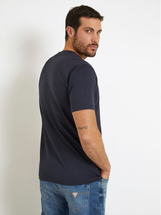 Guess Guess T-Shirt 162337 Modrá Classic Fit