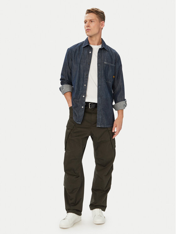 G-Star Raw G-Star Raw Spodnie cargo Rovic 3D D30010 5126 Szary ciemny Relaxed Fit