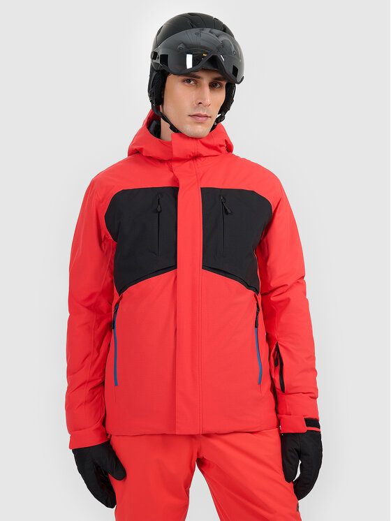 4F 4F Kurtka narciarska SKIWEAR Czerwony Regular Fit