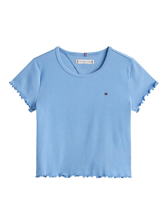 Tommy Hilfiger Tommy Hilfiger T-Shirt Essential KG0KG08590 Błękitny Regular Fit