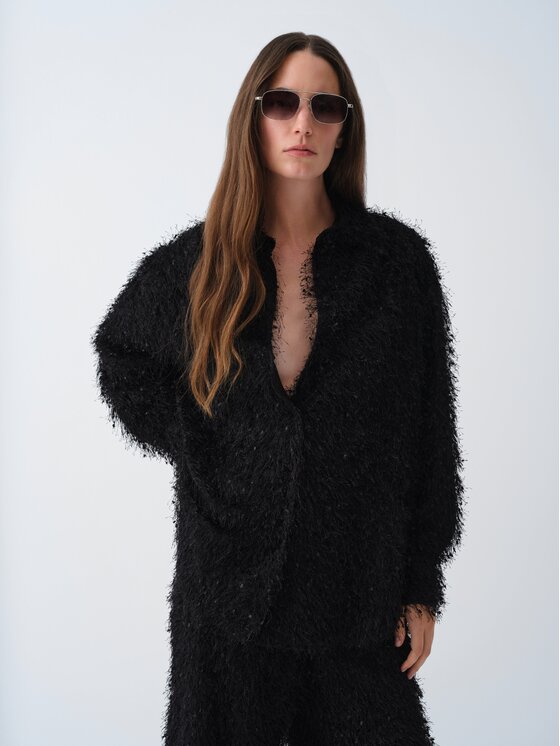 La Mania La Mania Koszula NUIT Czarny Basic Fit