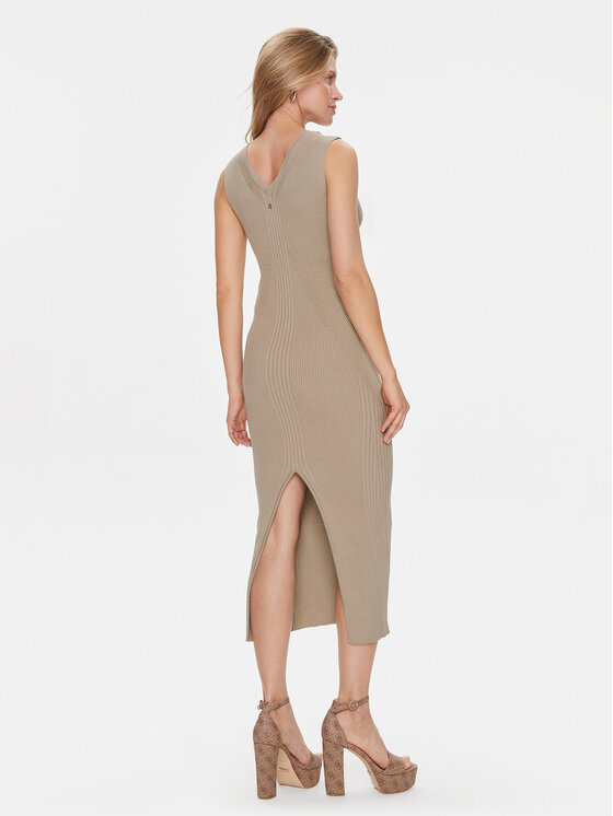 Guess Guess Džemper haljina Marie W4RK35 Z3C71 Bež Bodycon Fit