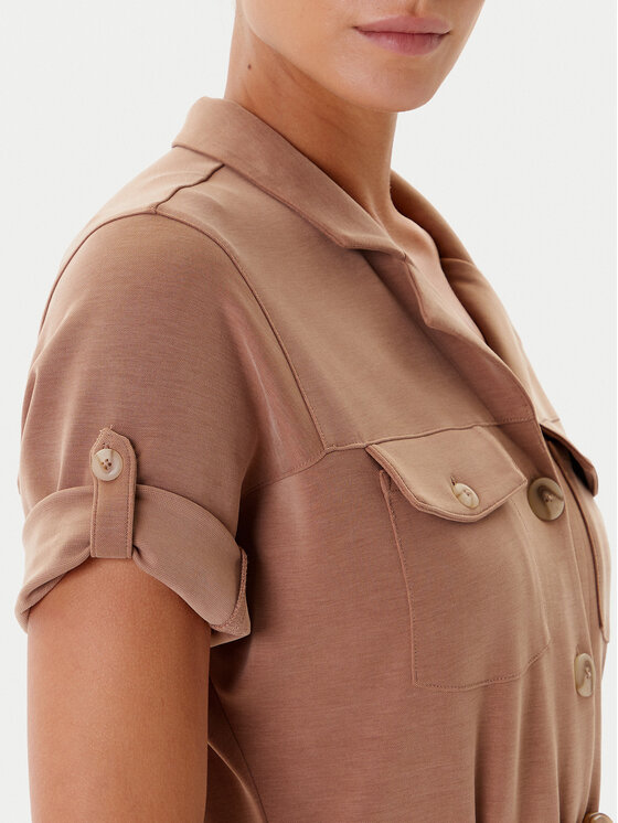 Tatuum Tatuum Φόρεμα πουκάμισο Zoe T2502.203 Μπεζ Regular Fit