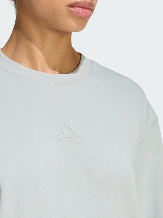 adidas adidas Bluza Designed-for-Training Warm-Up Crewneck Zielony Loose Fit