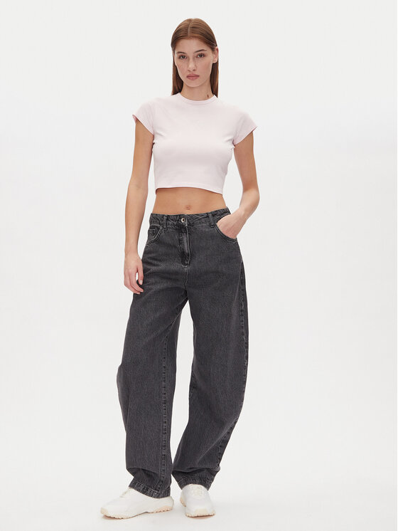 HUGO HUGO T-Shirt Dome_B 50537247 Różowy Cropped Fit