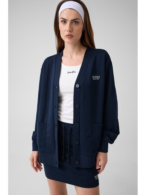 Guess Guess Mikina 183420 Světle modrá Classic Fit