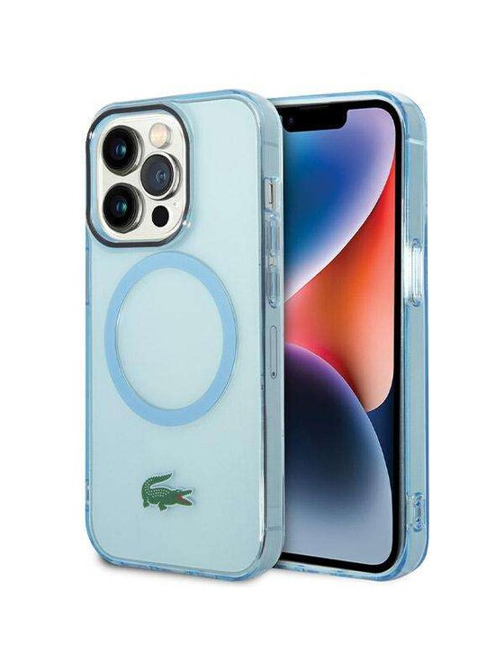 Etui na telefon Lacoste, Niebieskie, Apple iPhone 15 Pro Max