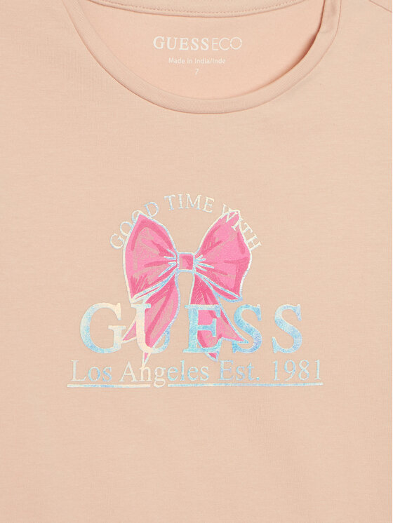 Guess Guess T-Shirt J6GI28 K6YW4 Ανοιχτό ροζ Regular Fit